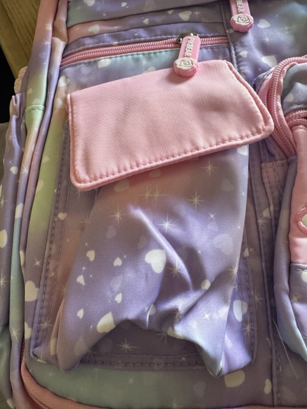 Rainbow 4Pc Girls Backpack Multicolor 16.5" NWOT - Picture 7 of 13